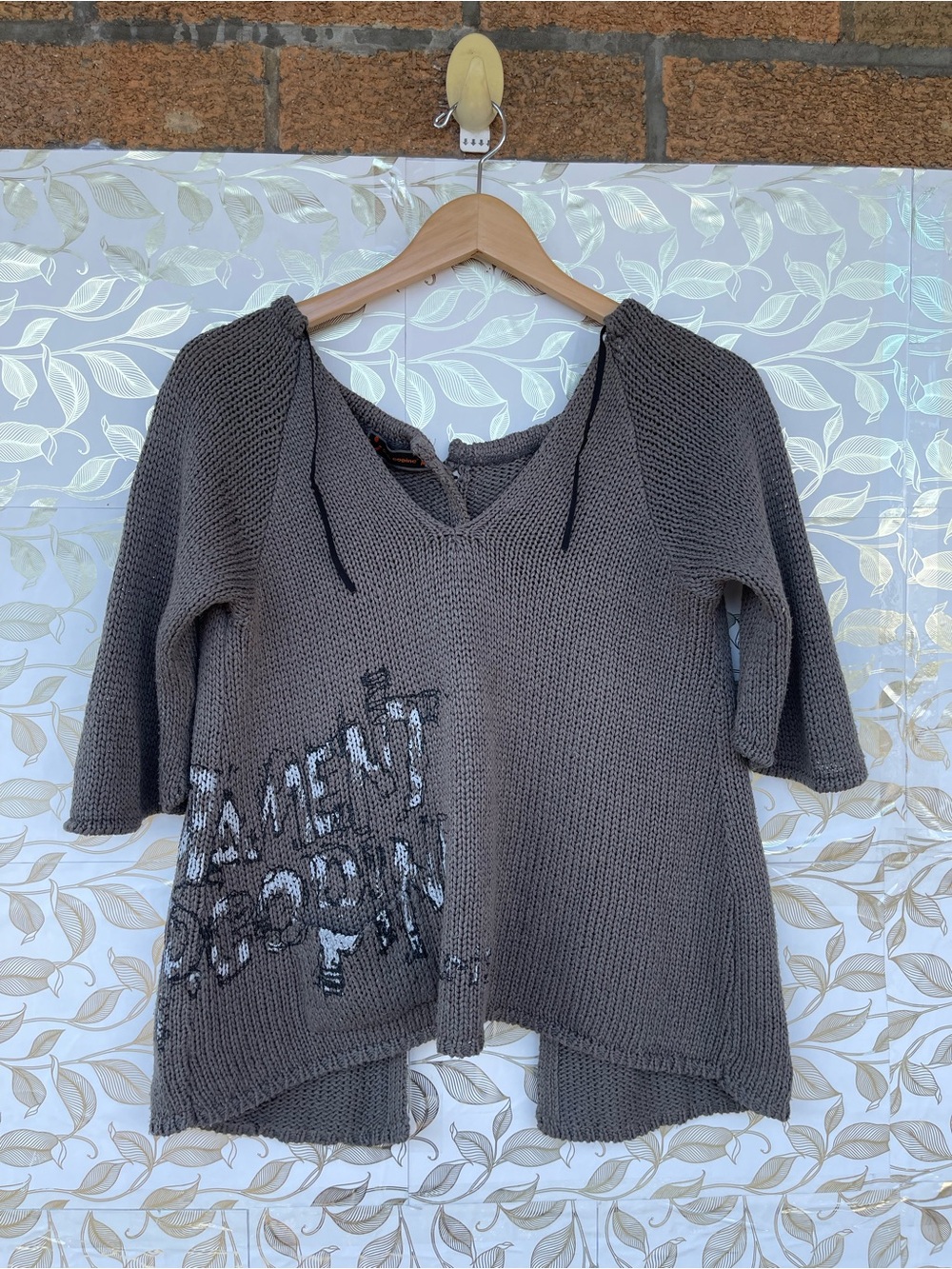 Cop Copine Paris Vintage Knit Sweater Size 2 Lagenlook Indie Sleaze